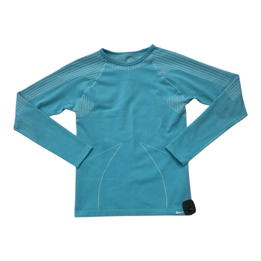 Athletic Top Ls Crewneck By Nike In Blue, Size:L