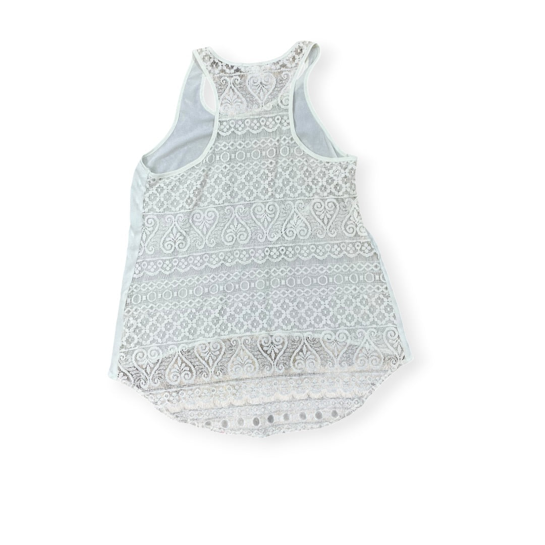 Top Sleeveless By Clothes Mentor In Cream, Size:L