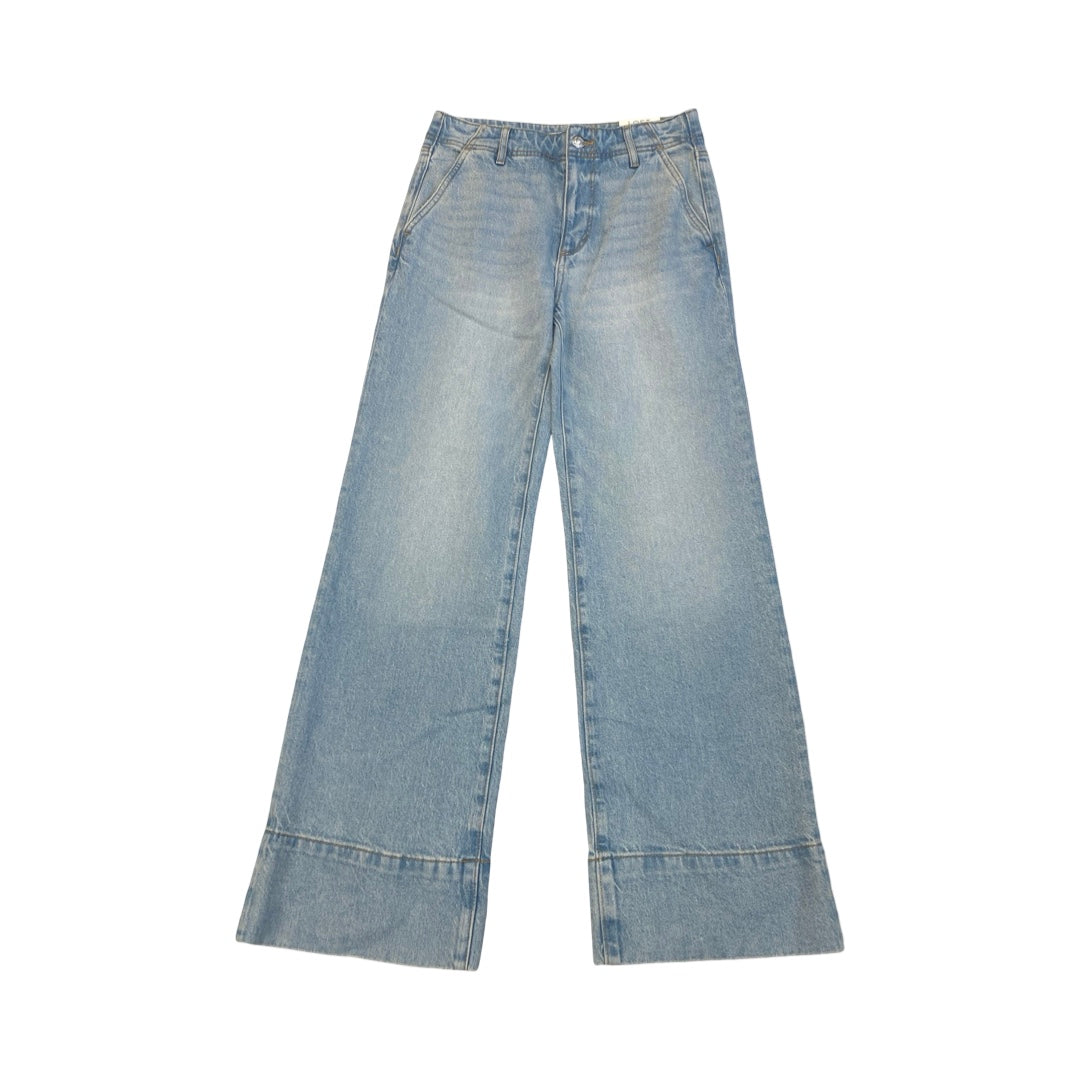 Jeans Wide Leg By Loft In Blue Denim, Size:0