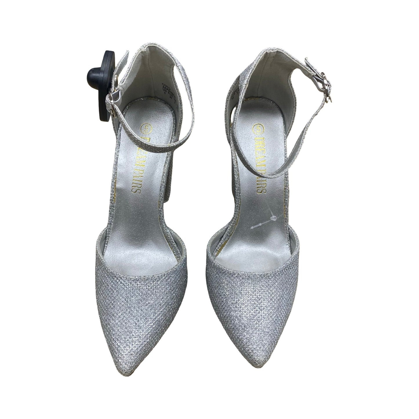 Shoes Heels Block By Dream Pairs In Silver, Size:5