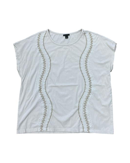 Top Sleeveless By Ann Taylor In Tan, Size:L