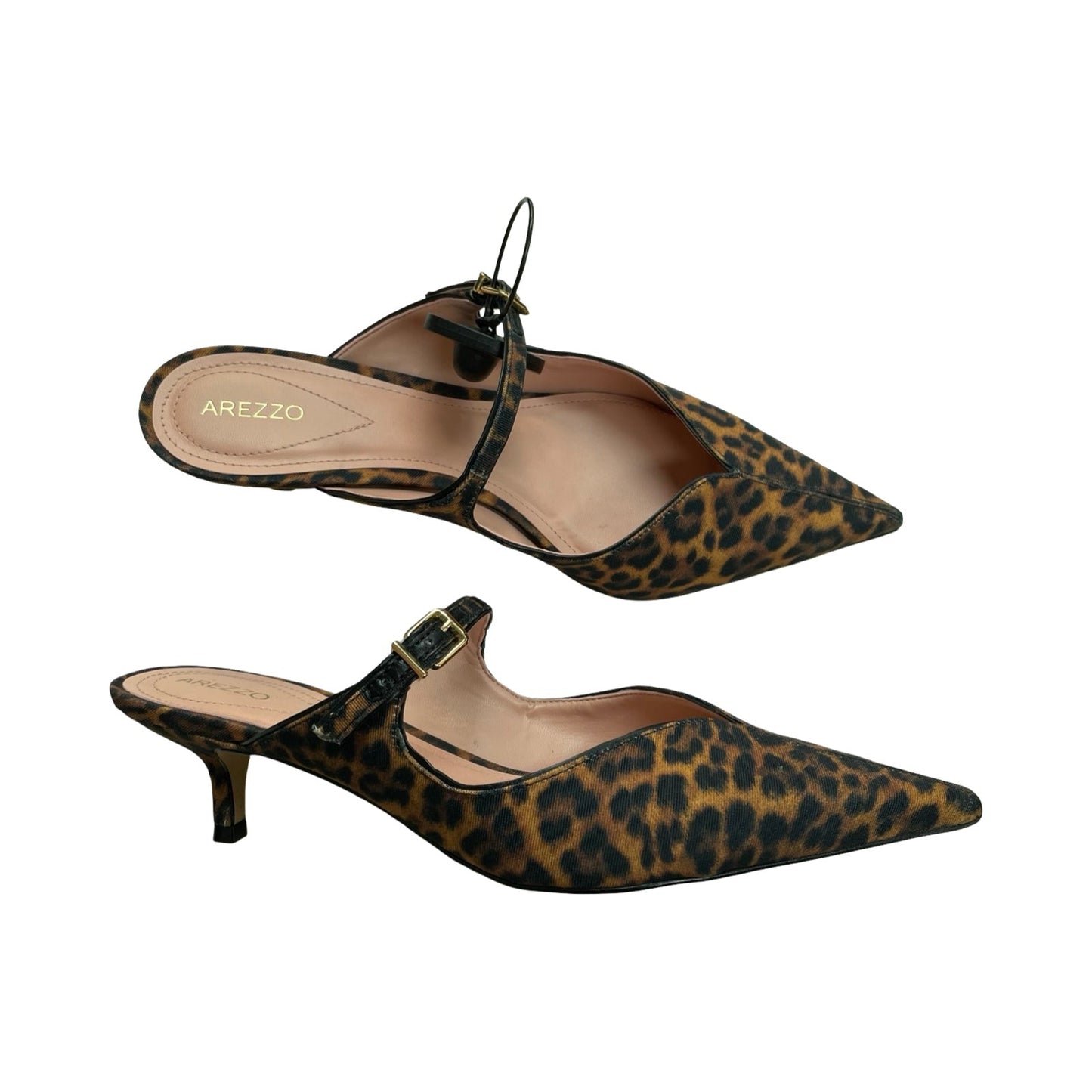 Shoes Heels Kitten By Cmc In Animal Print, Size:10