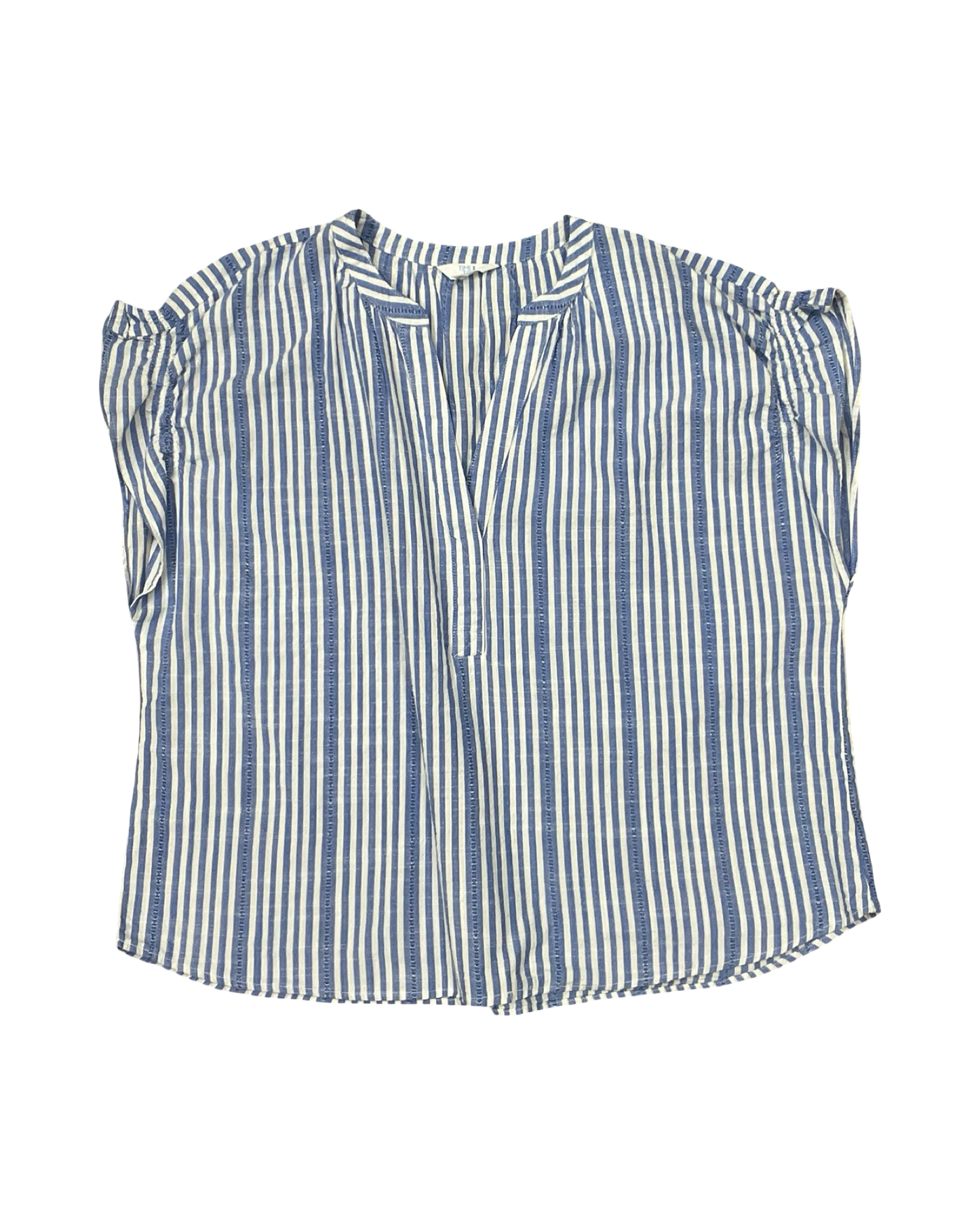 Top Ss By Time And Tru In Blue & White, Size:Xl