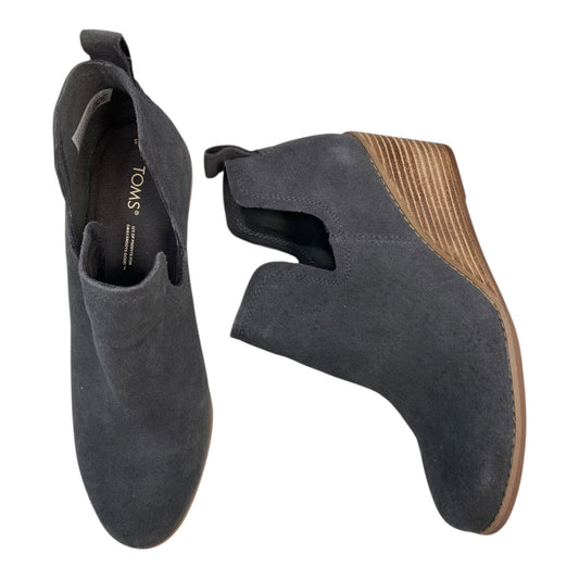 Boots Ankle Heels By Toms In Grey, Size:8.5