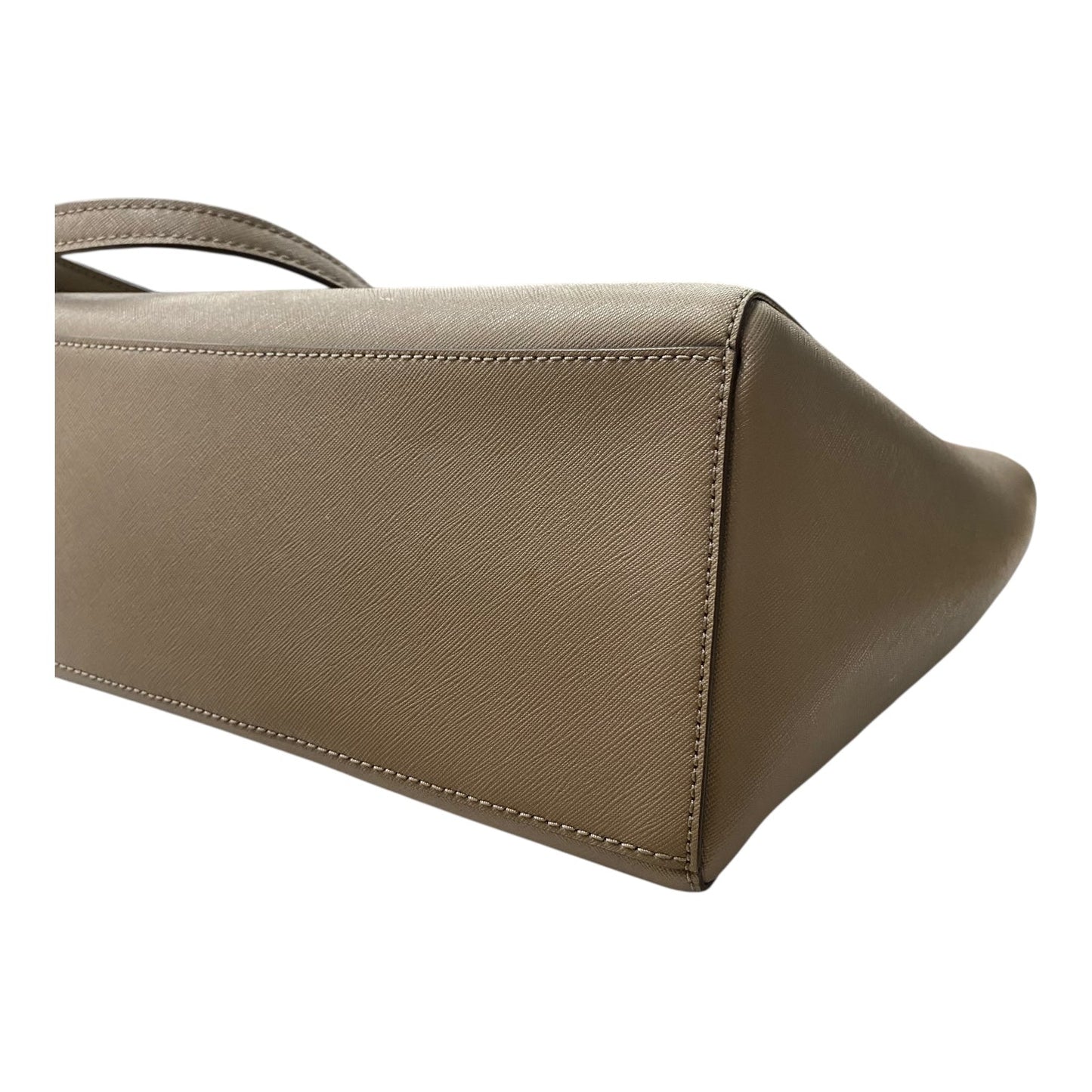 Handbag Designer By Tory Burch In Taupe, Size:Large