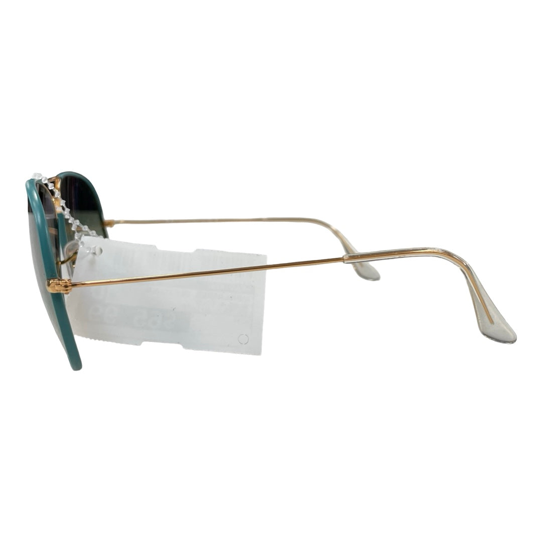 Sunglasses Designer By Ray Ban In Blue & Gold