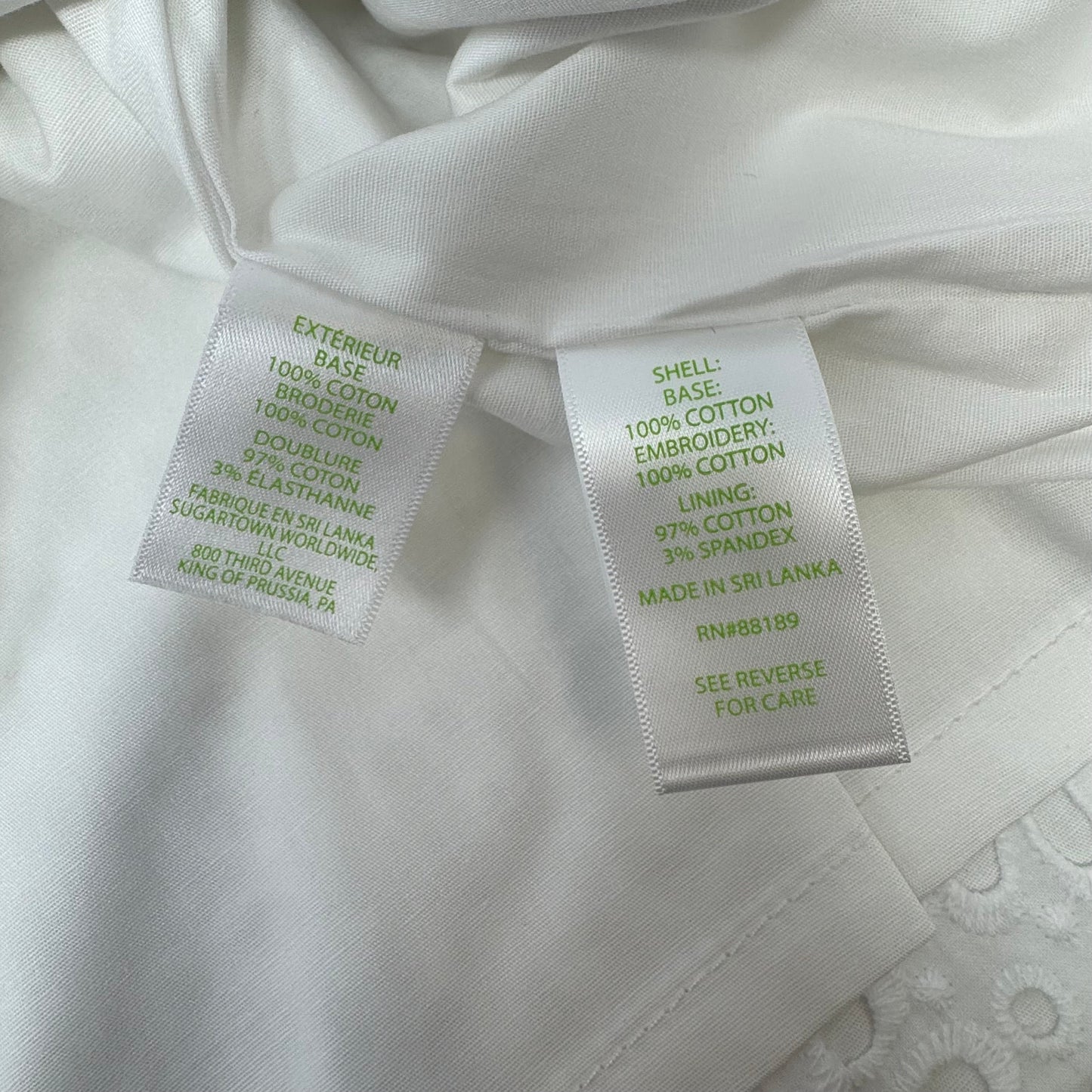Izzy Skirt Beach Paradise Eyelet Designer By Lilly Pulitzer In Resort White, Size: 8