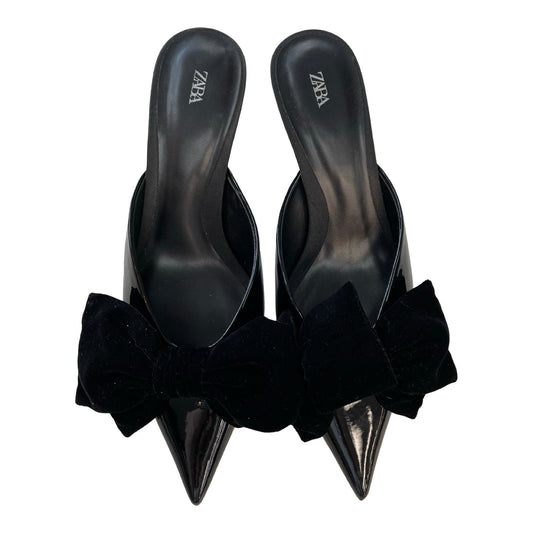 Shoes Heels Kitten By Zara In Black, Size:9