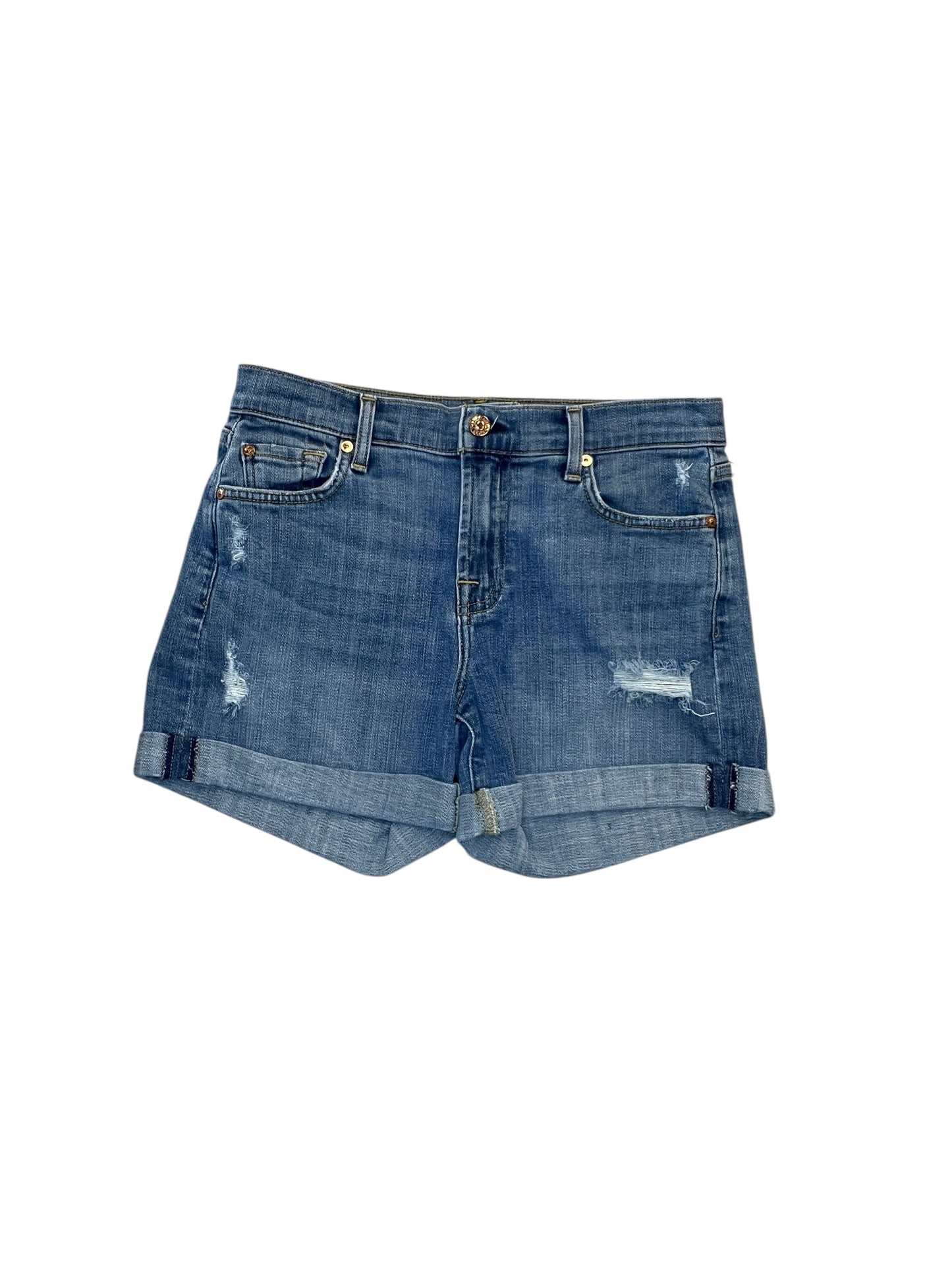 Shorts By 7 For All Mankind In Blue Denim, Size:S