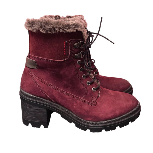 Boots Ankle Heels By Eric Michael London In Red, Size:6