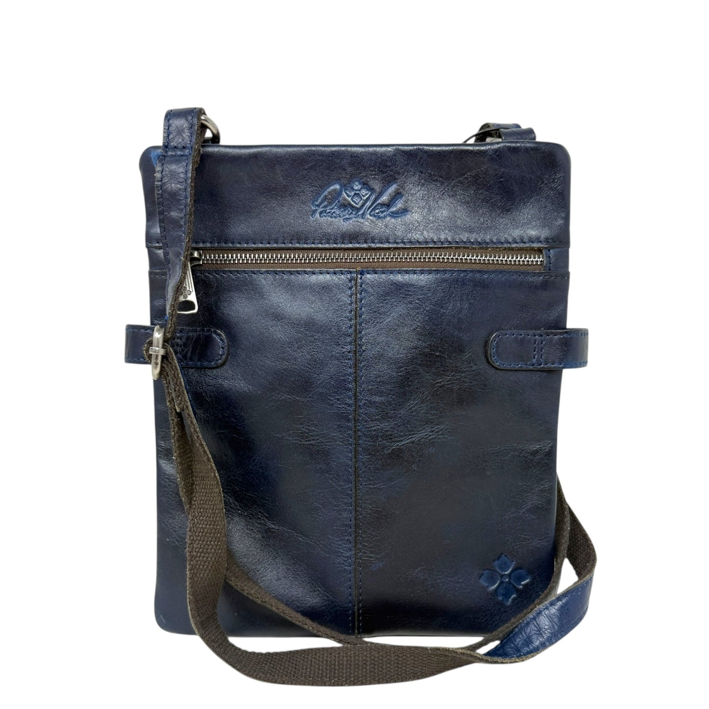 Prizzi Tooled Leather Crossbody Designer By Patricia Nash, Size: Large