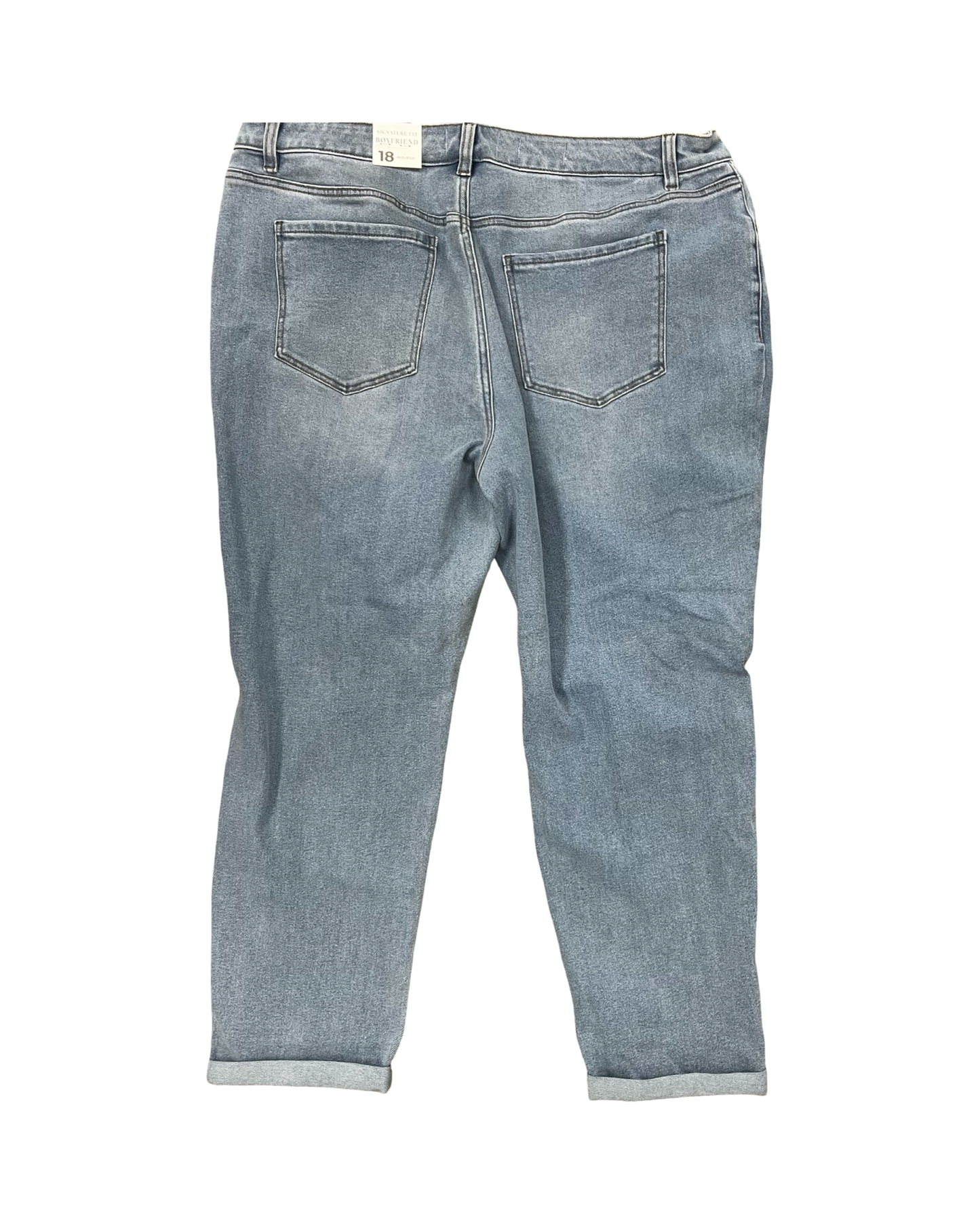 Jeans Boyfriend By Lane Bryant In Blue Denim, Size:18