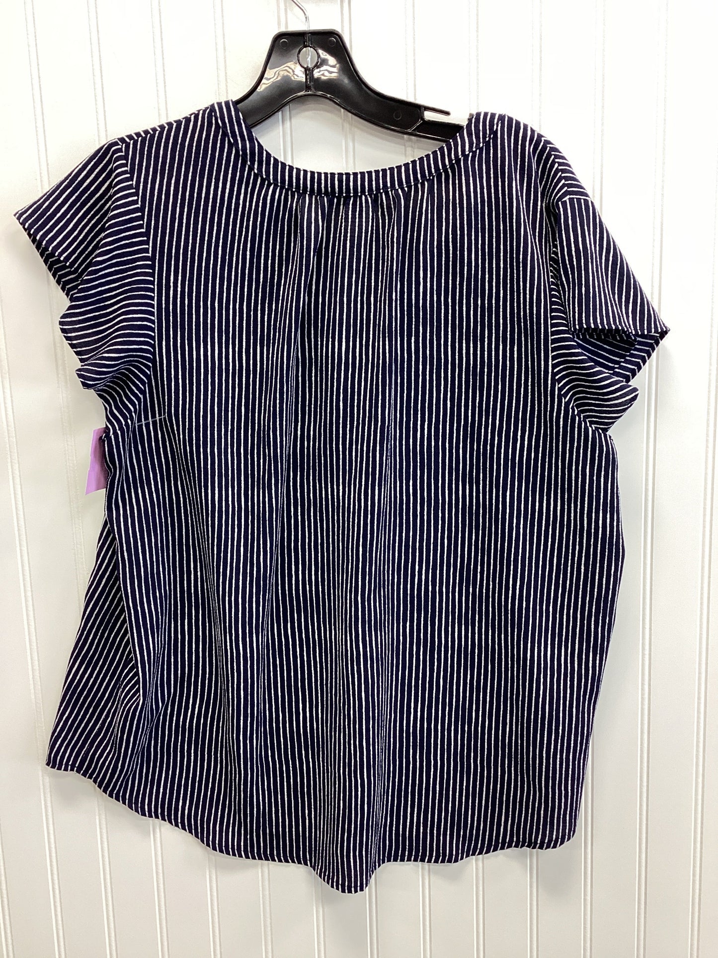 Top Ss By Adrianna Papell In Navy, Size:L