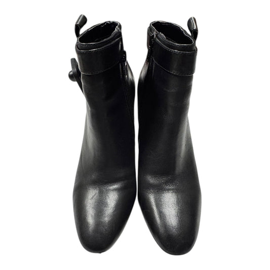 Boots Ankle Heels By Ralph Lauren In Black, Size:8.5