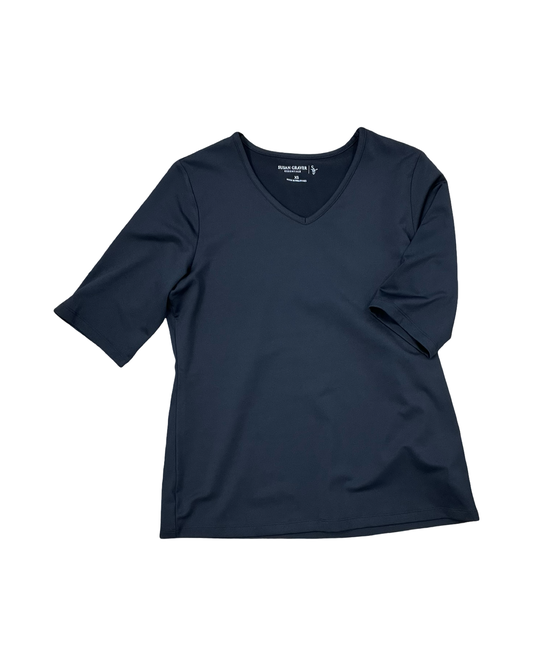 Top Ss Basic By Susan Graver In Black, Size:Xs