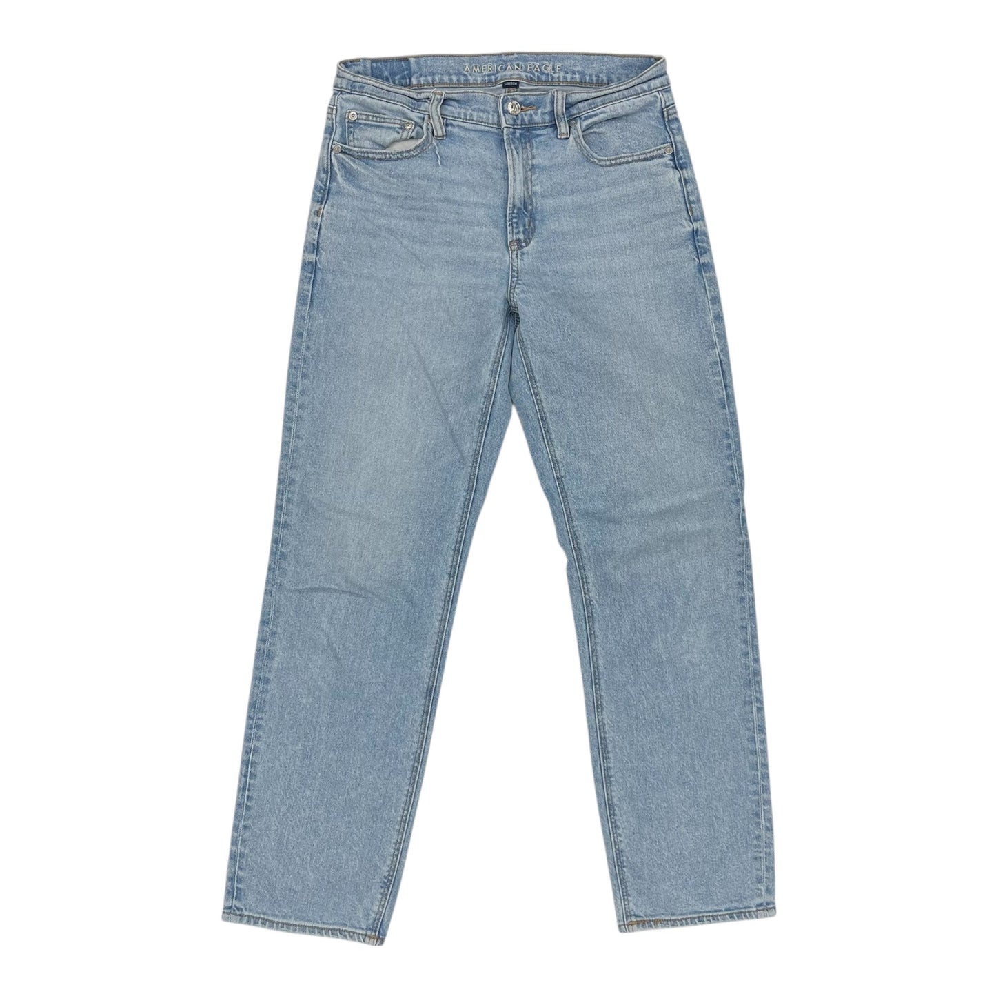 Jeans Straight By American Eagle In Blue Denim, Size:6