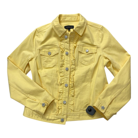 Jacket Denim By Talbots In Yellow Denim, Size:M