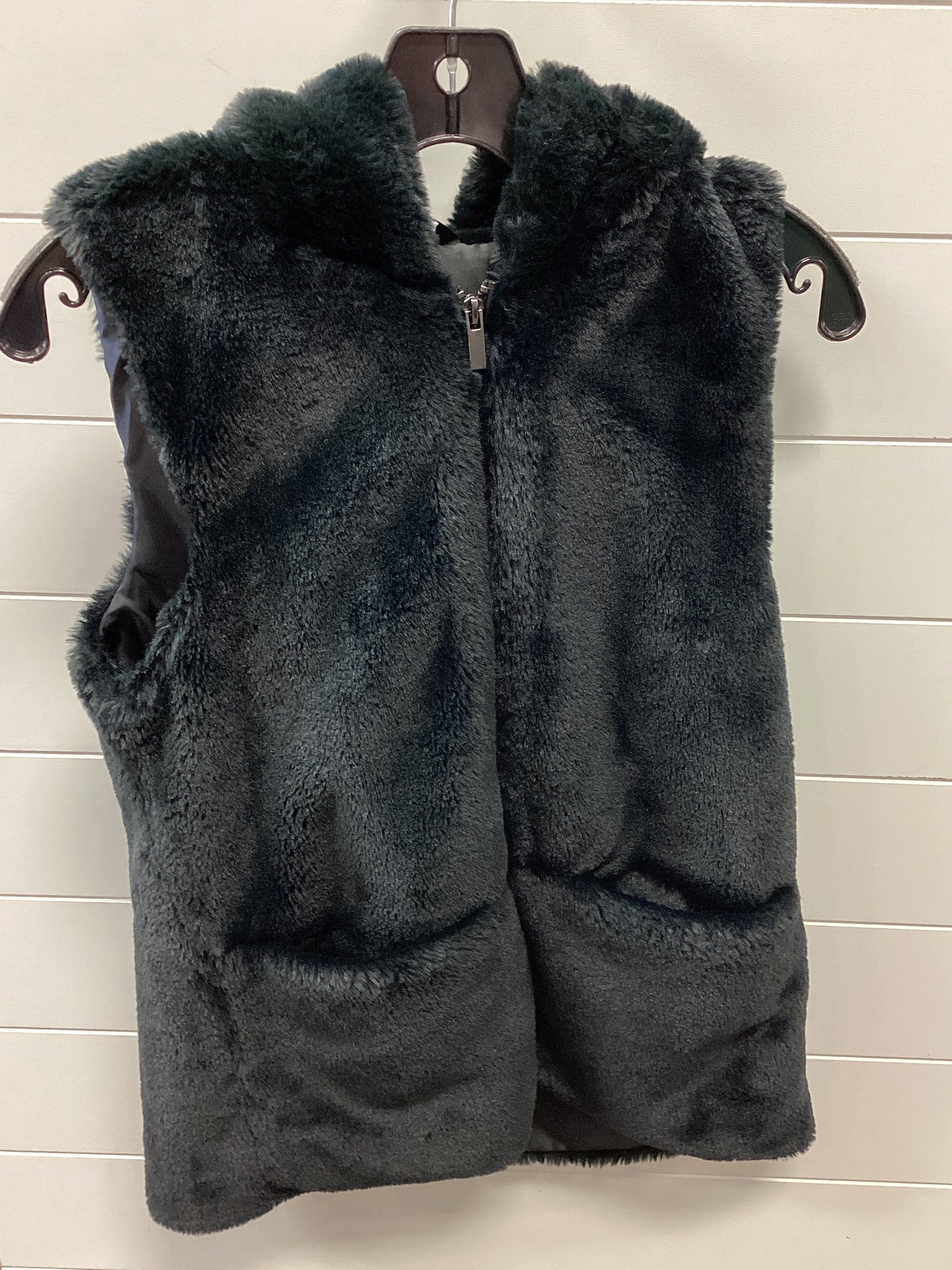 Vest Faux Fur & Sherpa By Simply Vera In Black, Size:Xs