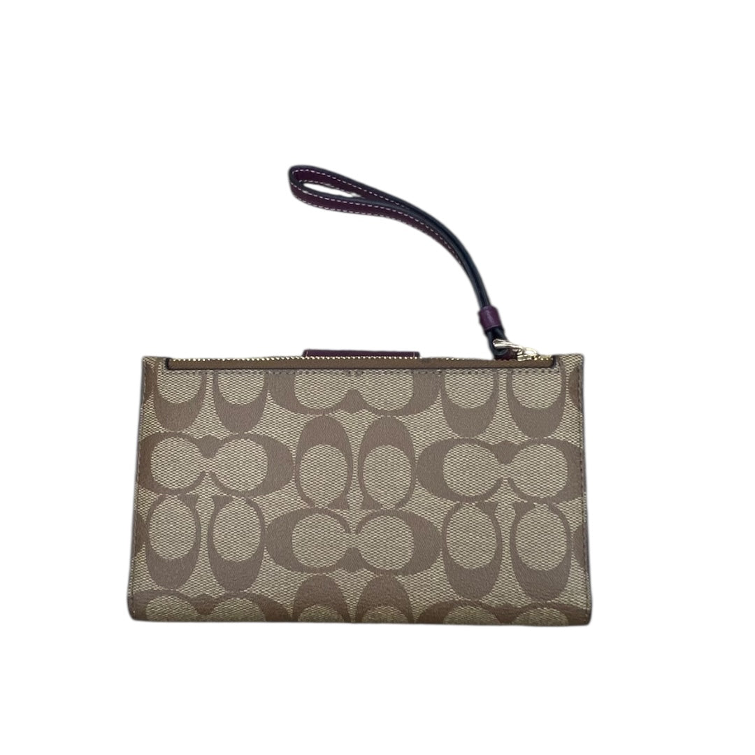 Wallet Designer By Coach In Brown & Purple, Size:Large