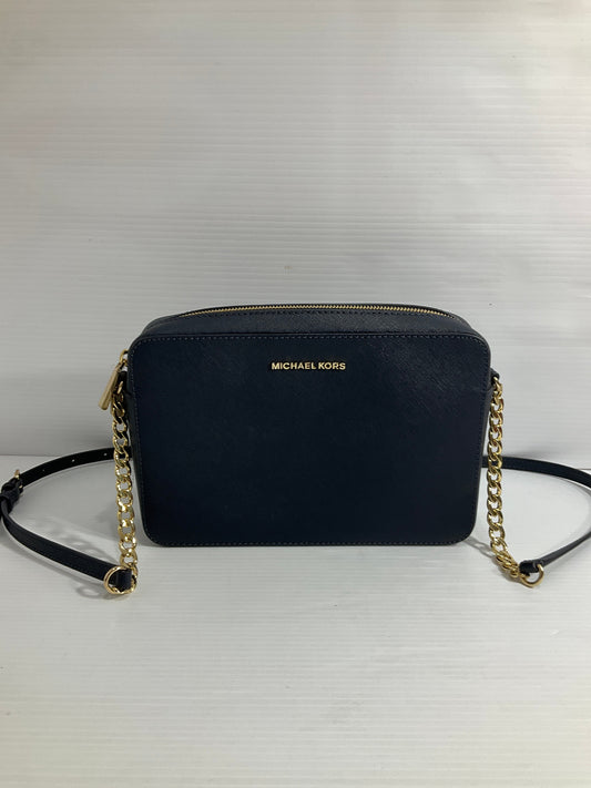 Crossbody Designer By Michael Kors In Navy, Size:Small