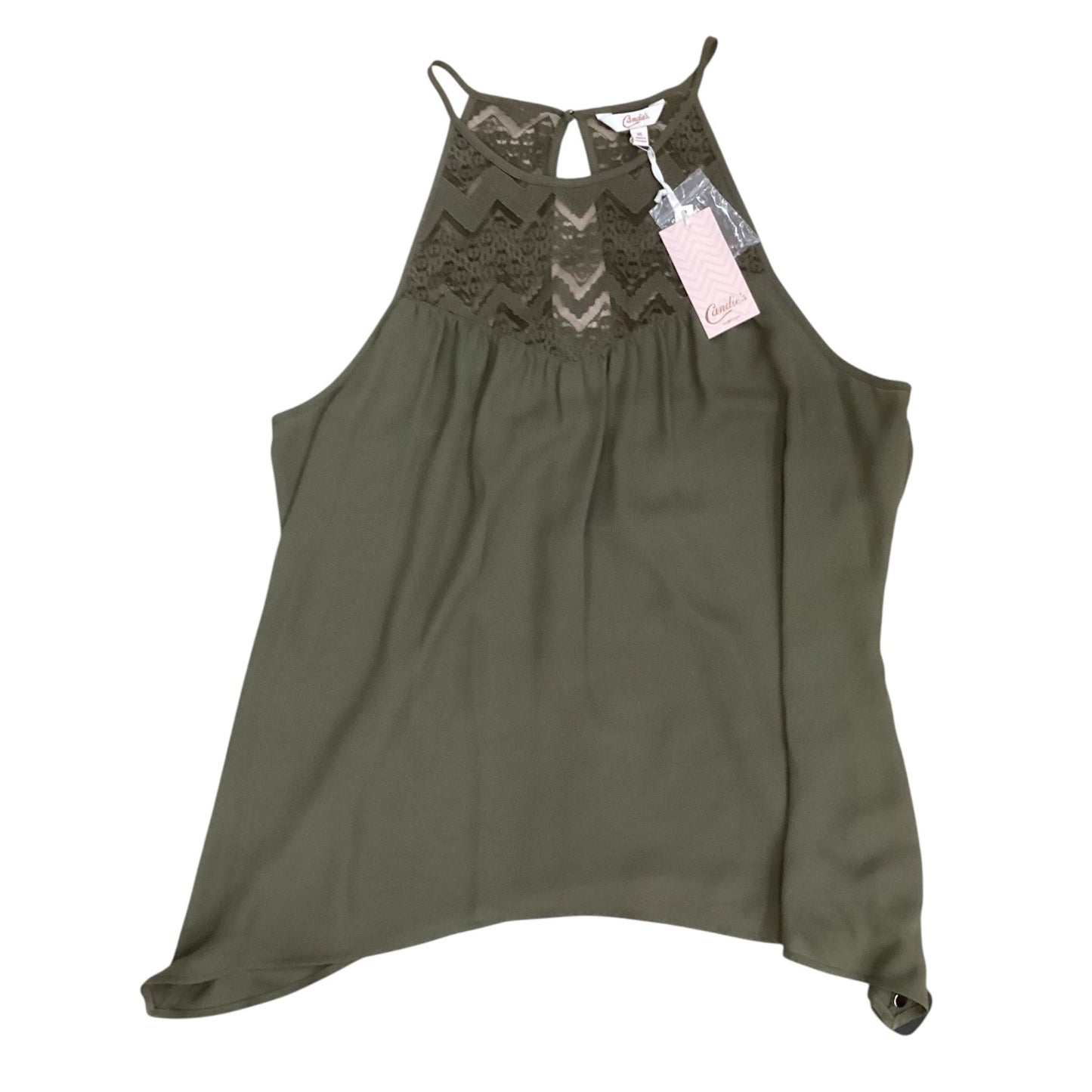 Blouse Sleeveless By Candies In Green, Size:Xl