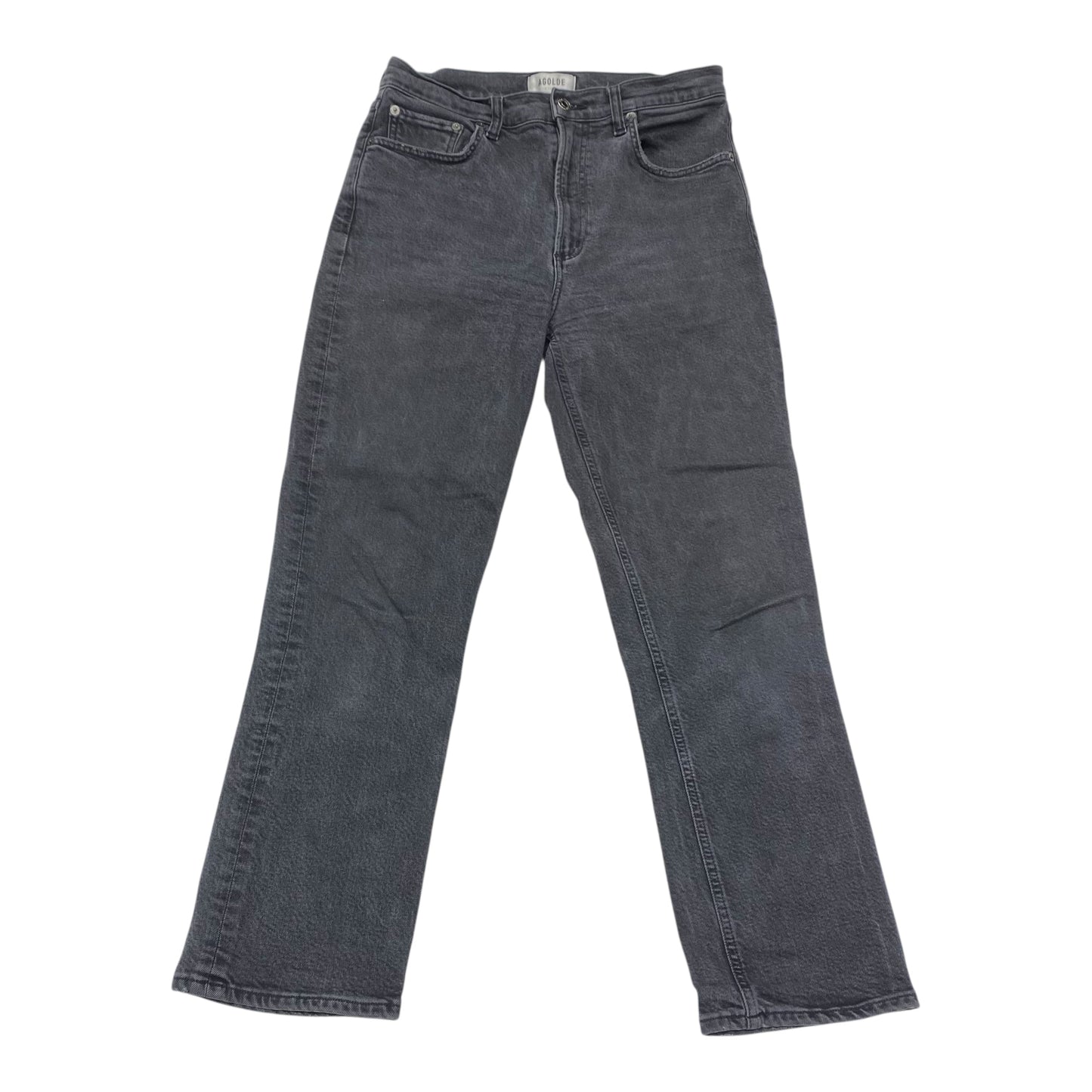 Jeans Boot Cut By Agolde In Black Denim, Size:4