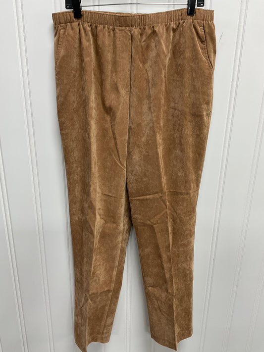 Pants Corduroy By Allison Daley In Tan, Size:16