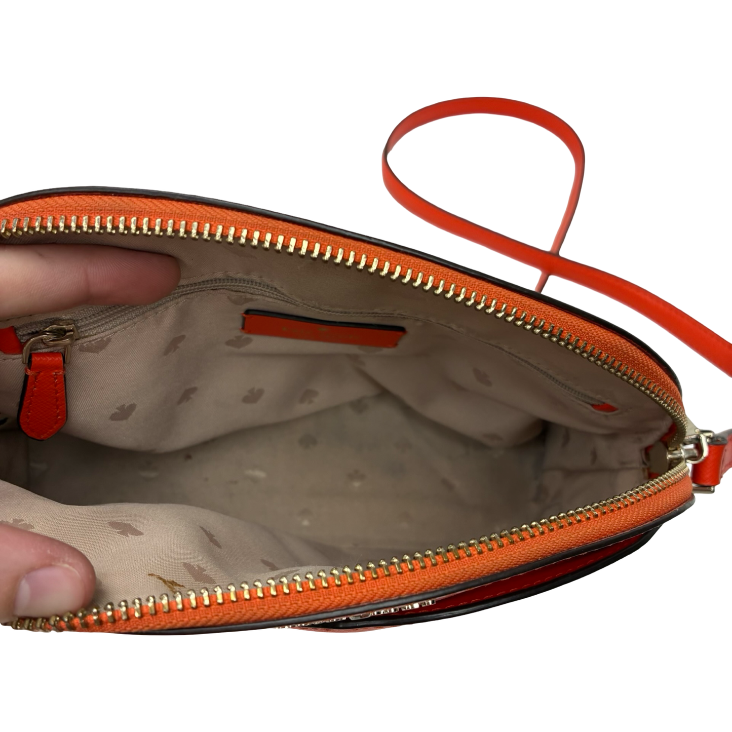 Crossbody Designer By Kate Spade In Orange, Size:Small