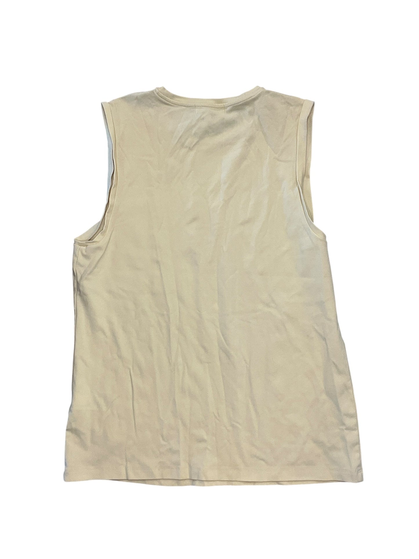 Top Sleeveless Basic By Banana Republic In Yellow, Size:Xl
