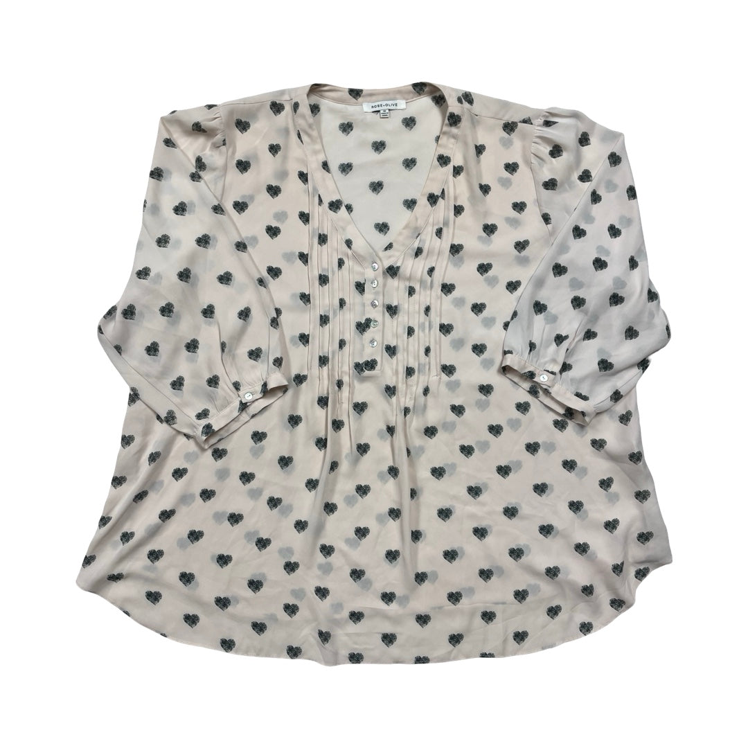 Top 3/4 Sleeve By Rose And Olive In Pink, Size:3X