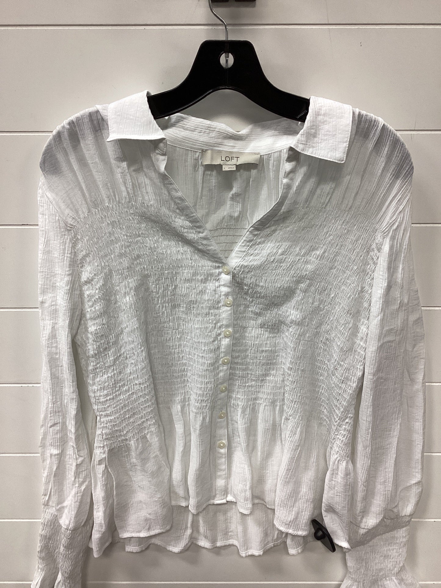 Top Ls By Loft In White, Size:L