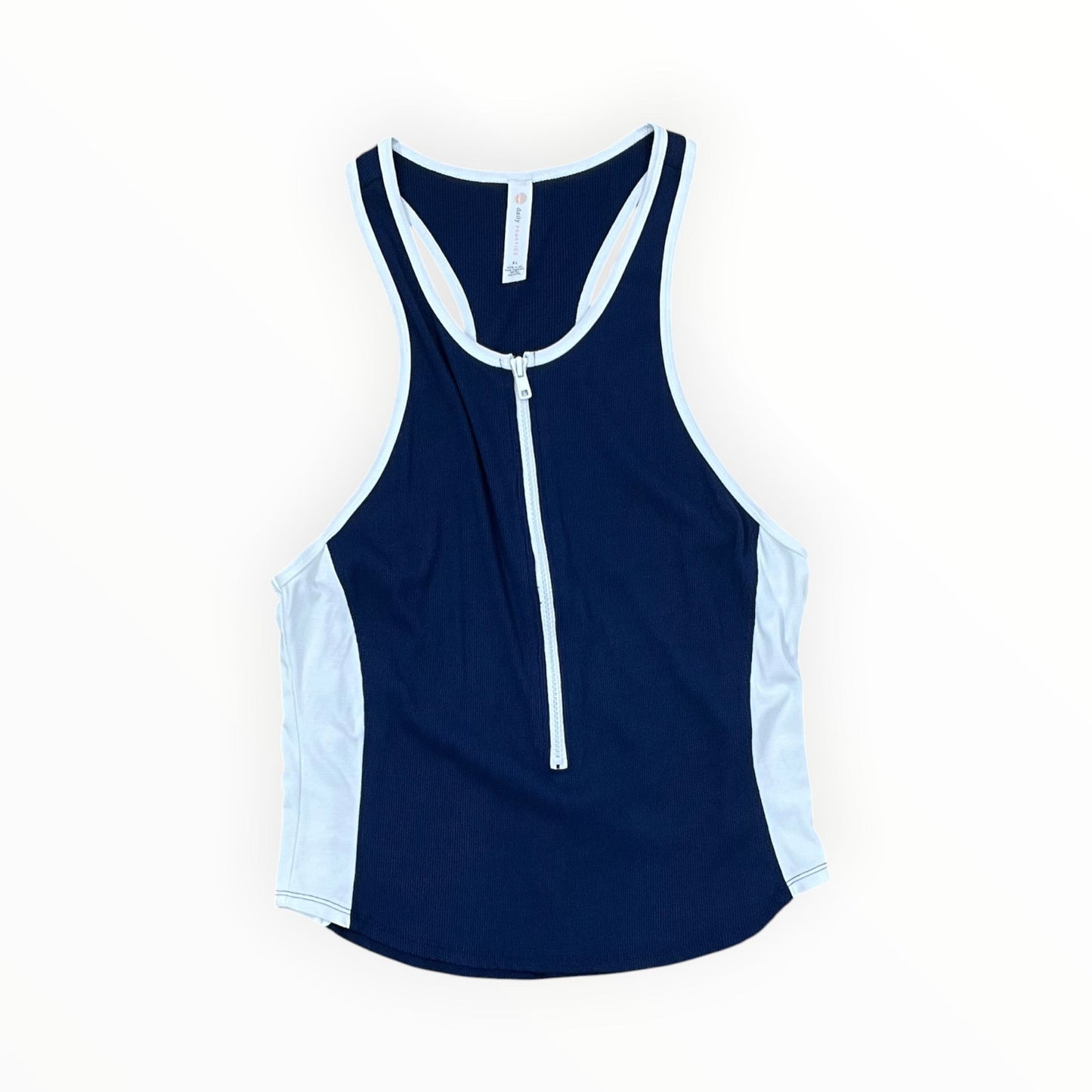 Top Sleeveless By Daily Practice By Anthropologie In Blue & White, Size:Xl