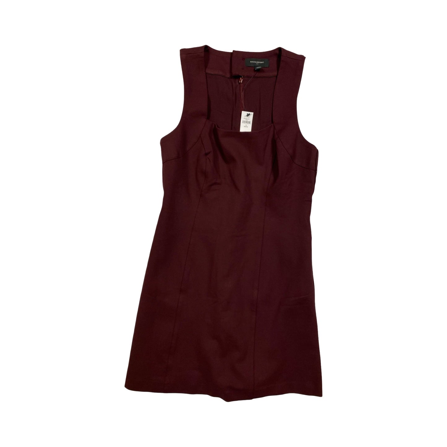 Dress Casual Midi By Banana Republic In Maroon, Size:10P