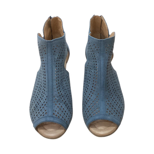Sandals Heels Block By Earth In Green, Size:7