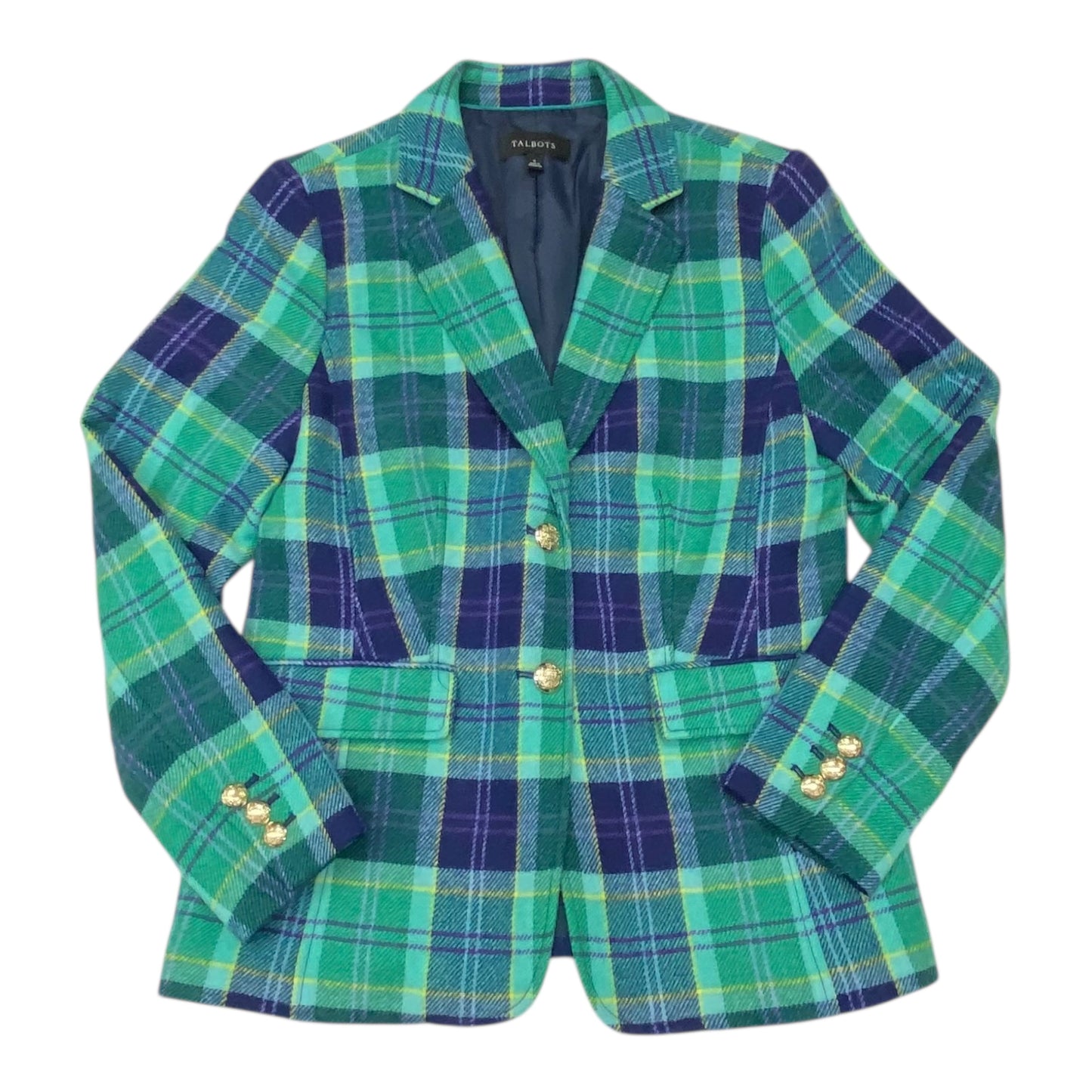 Blazer By Talbots In Plaid Pattern, Size:6