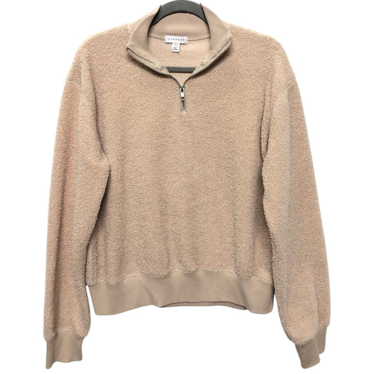Jacket Faux Fur & Sherpa By Top Shop In Cream, Size:6