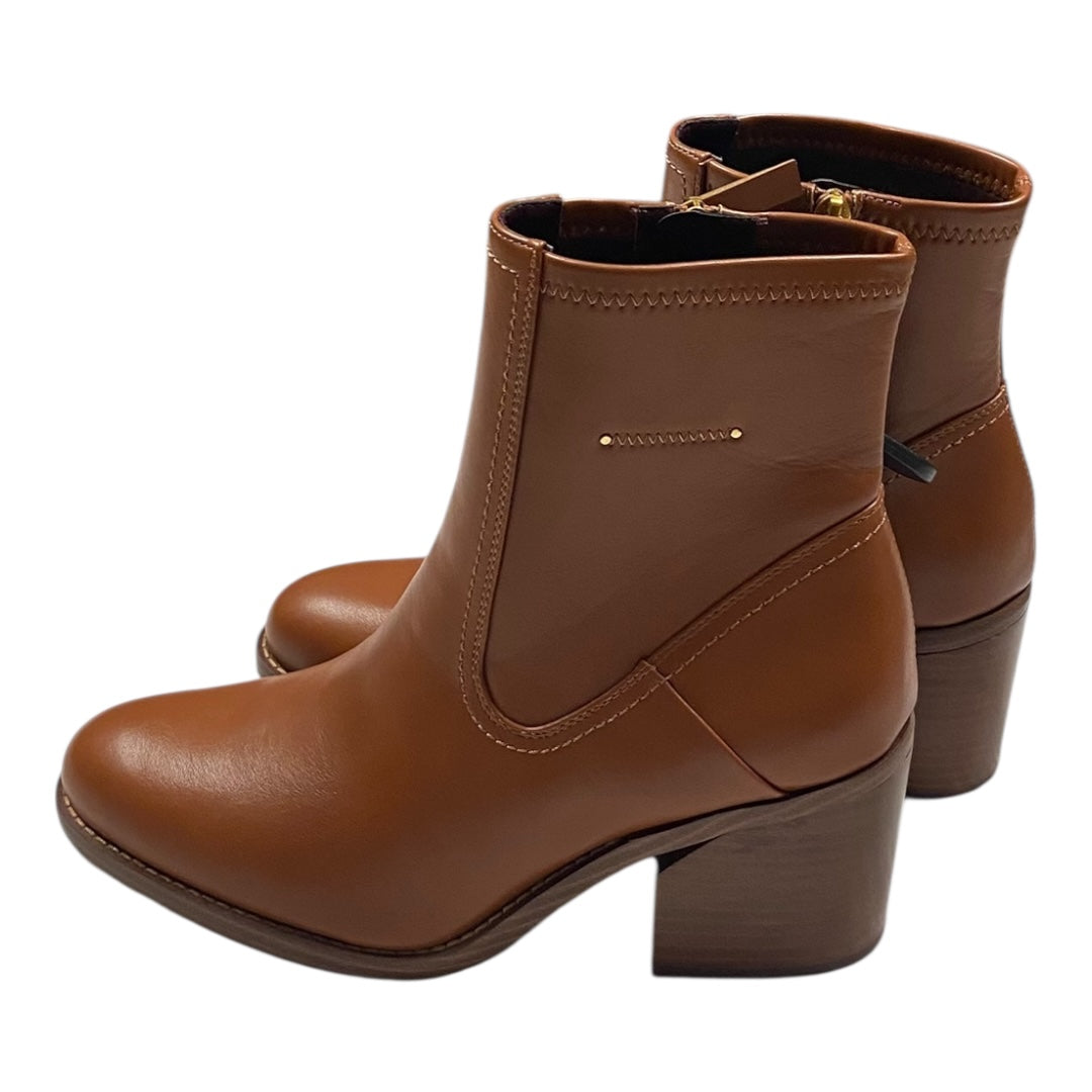 Boots Ankle Heels By Franco Sarto In Brown, Size:9.5