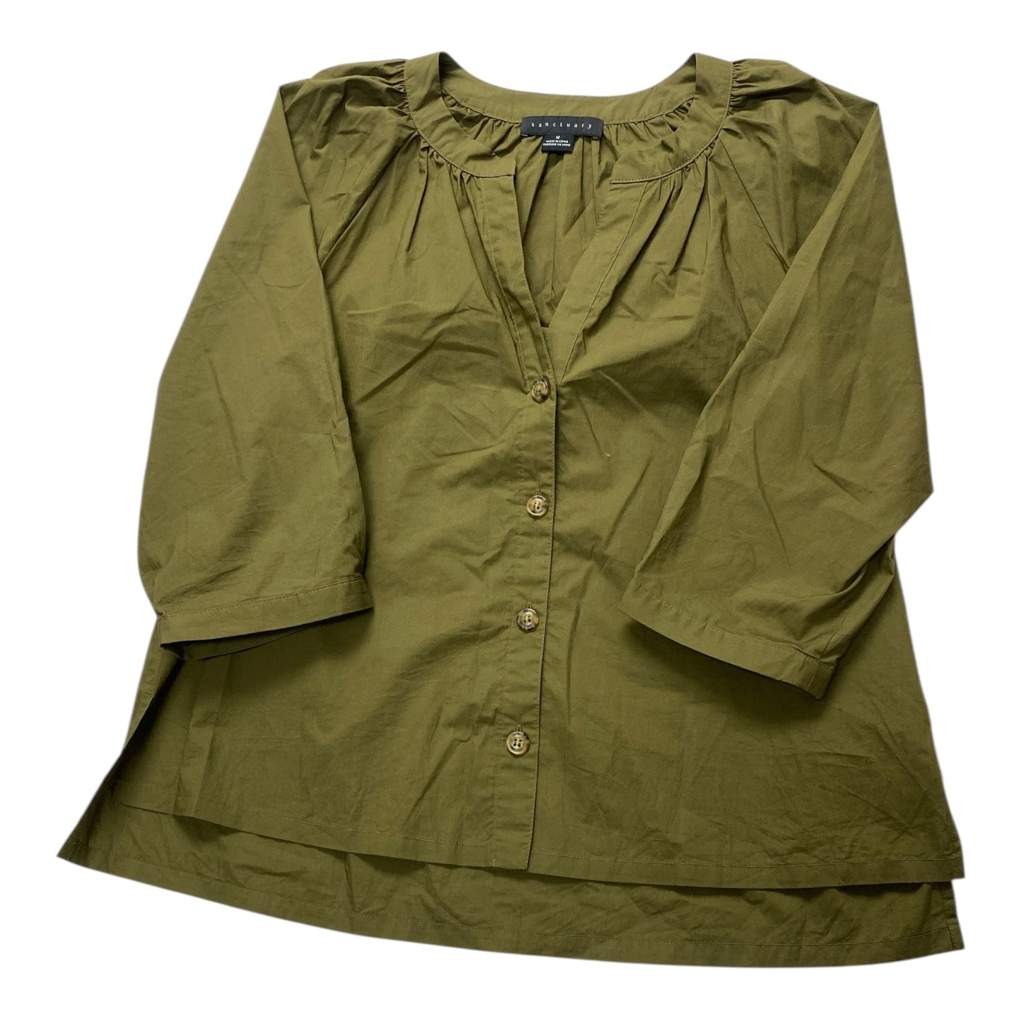 Top 3/4 Sleeve By Sanctuary In Green, Size:M