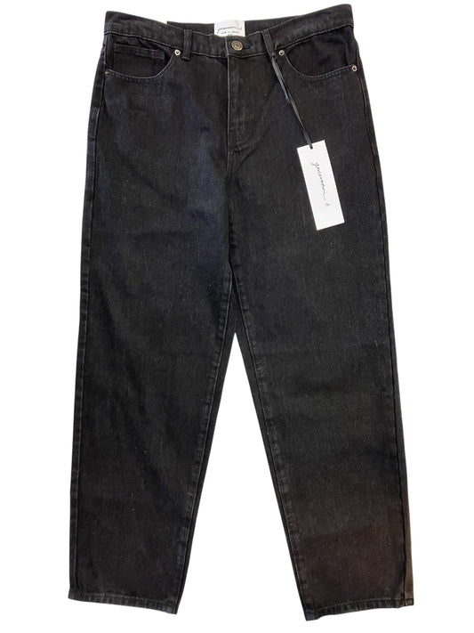 Jeans Straight By Clothes Mentor In Black Denim, Size:16