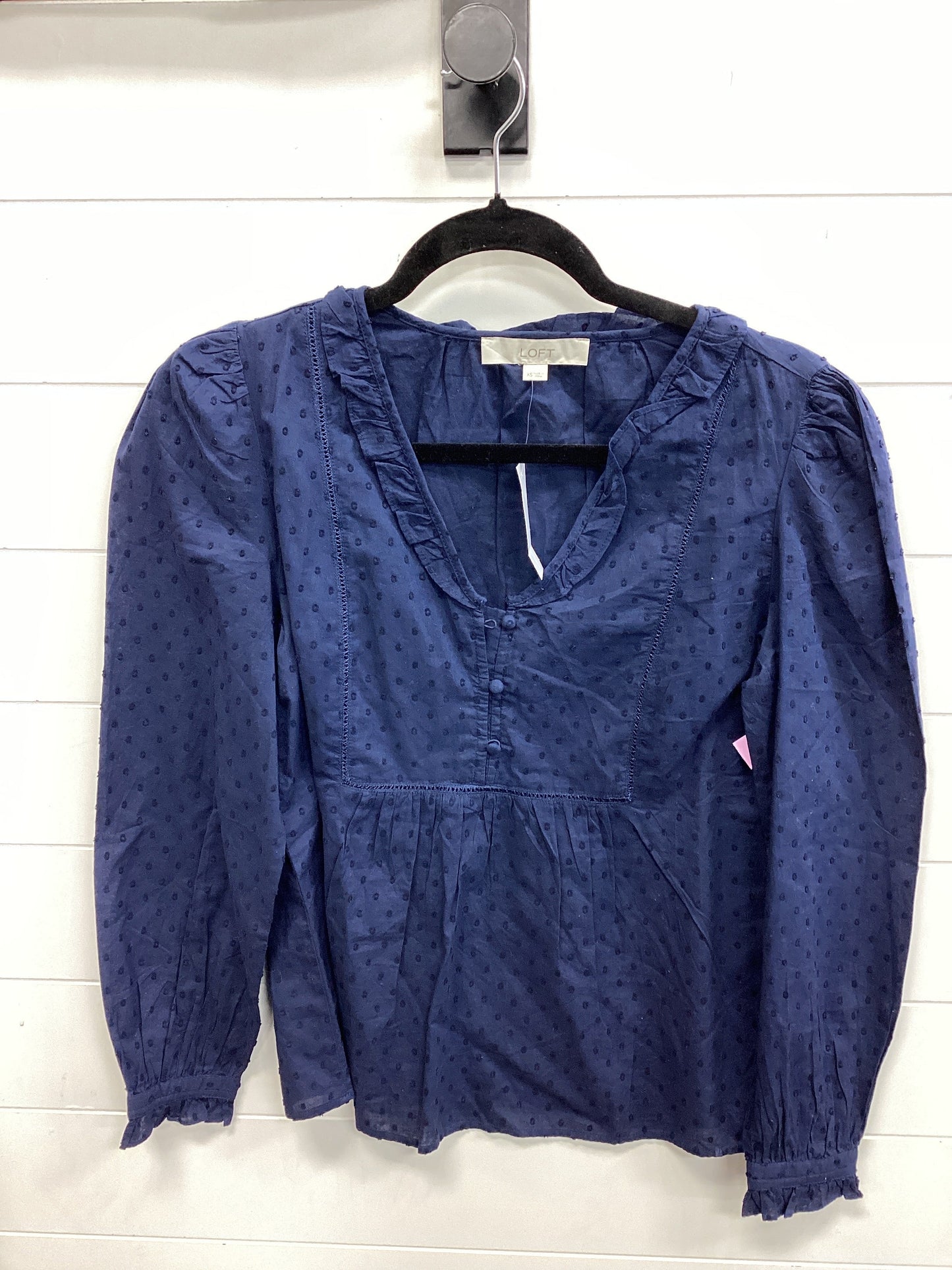Top Ls By Loft In Navy, Size:Xs