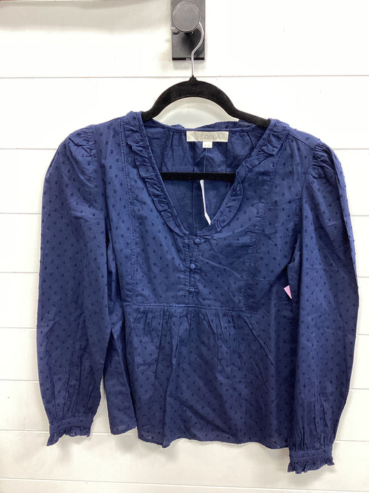 Top Ls By Loft In Navy, Size:Xs