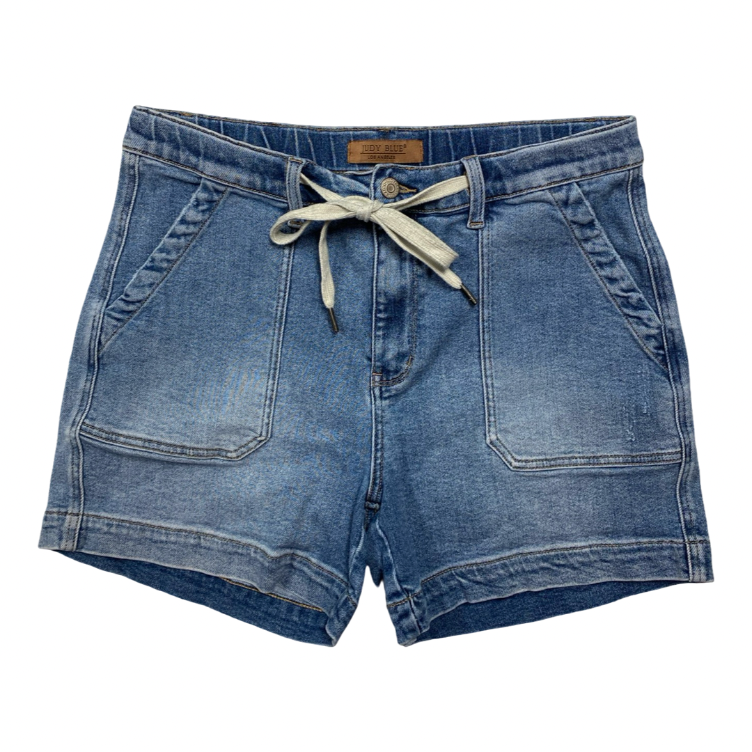 Shorts By Judy Blue In Blue Denim, Size:Xl