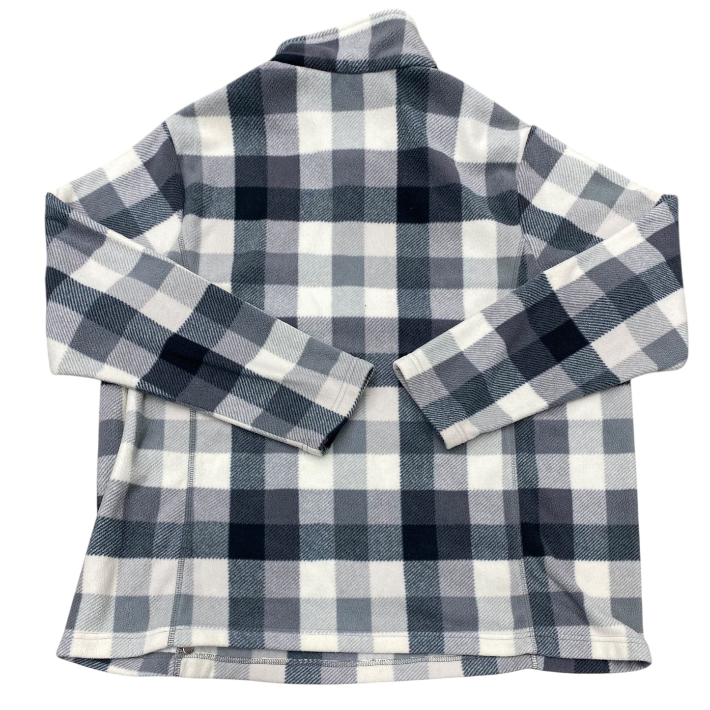 Athletic Fleece By Lands End In Grey & White, Size:1X