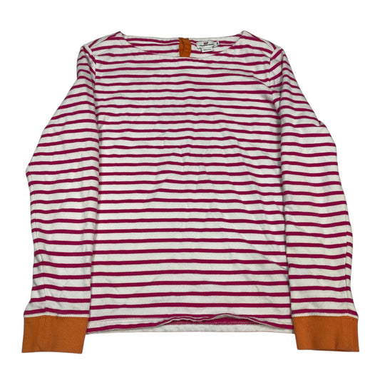 Top Ls Designer By Vineyard Vines In Pink & White, Size:M