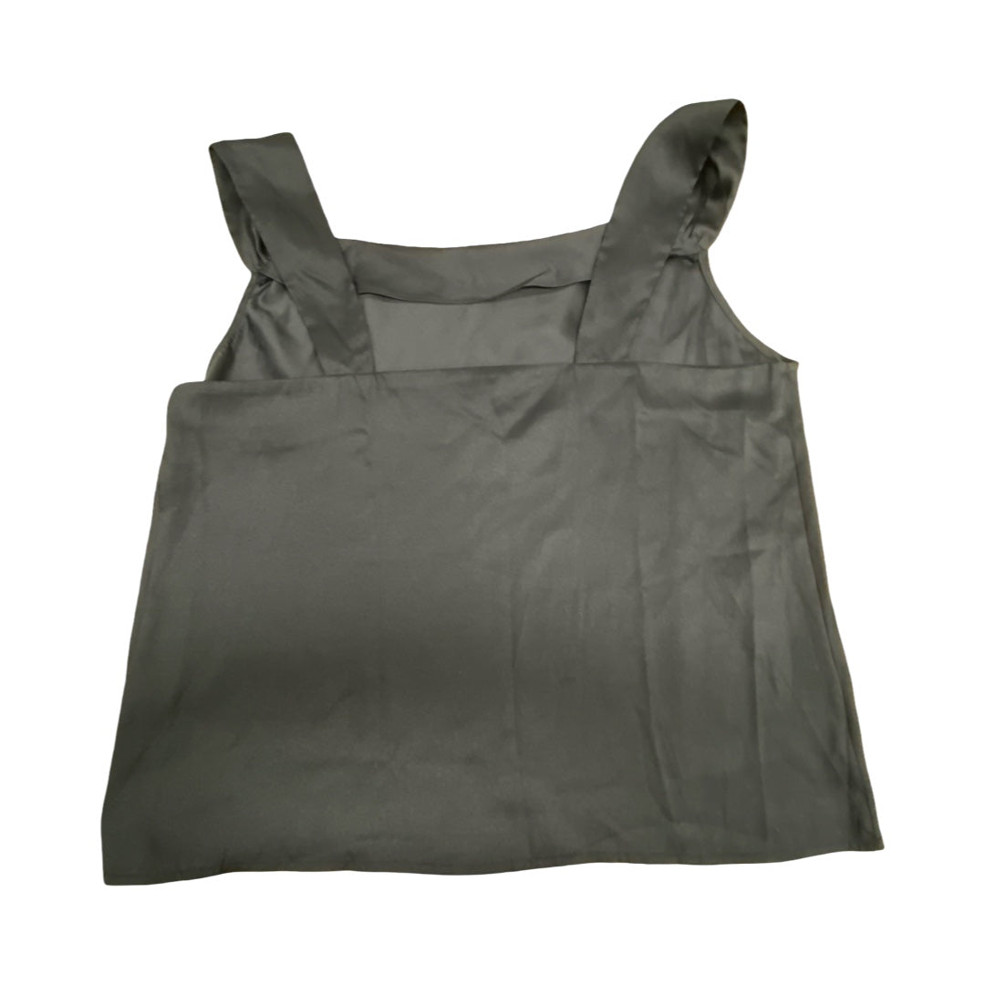 Top Sleeveless By Banana Republic In Navy, Size:L