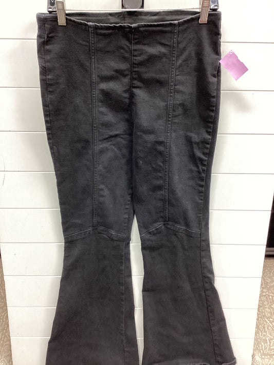 Jeans Flared By Forever 21 In Black Denim, Size:Xl