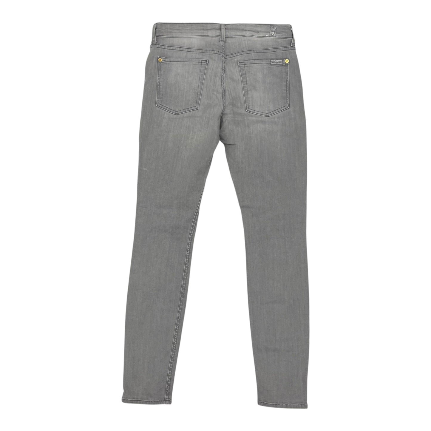 Jeans Skinny By 7 For All Mankind In Grey Denim, Size:8