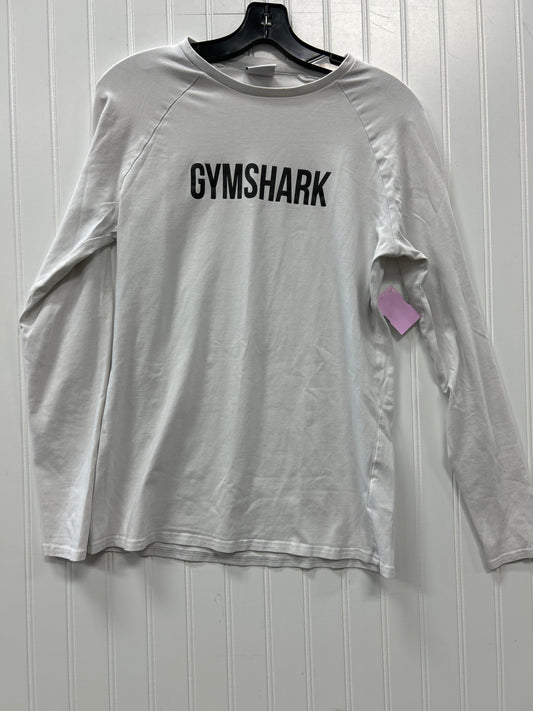 Athletic Top Ls Crewneck By Gym Shark In White, Size:S