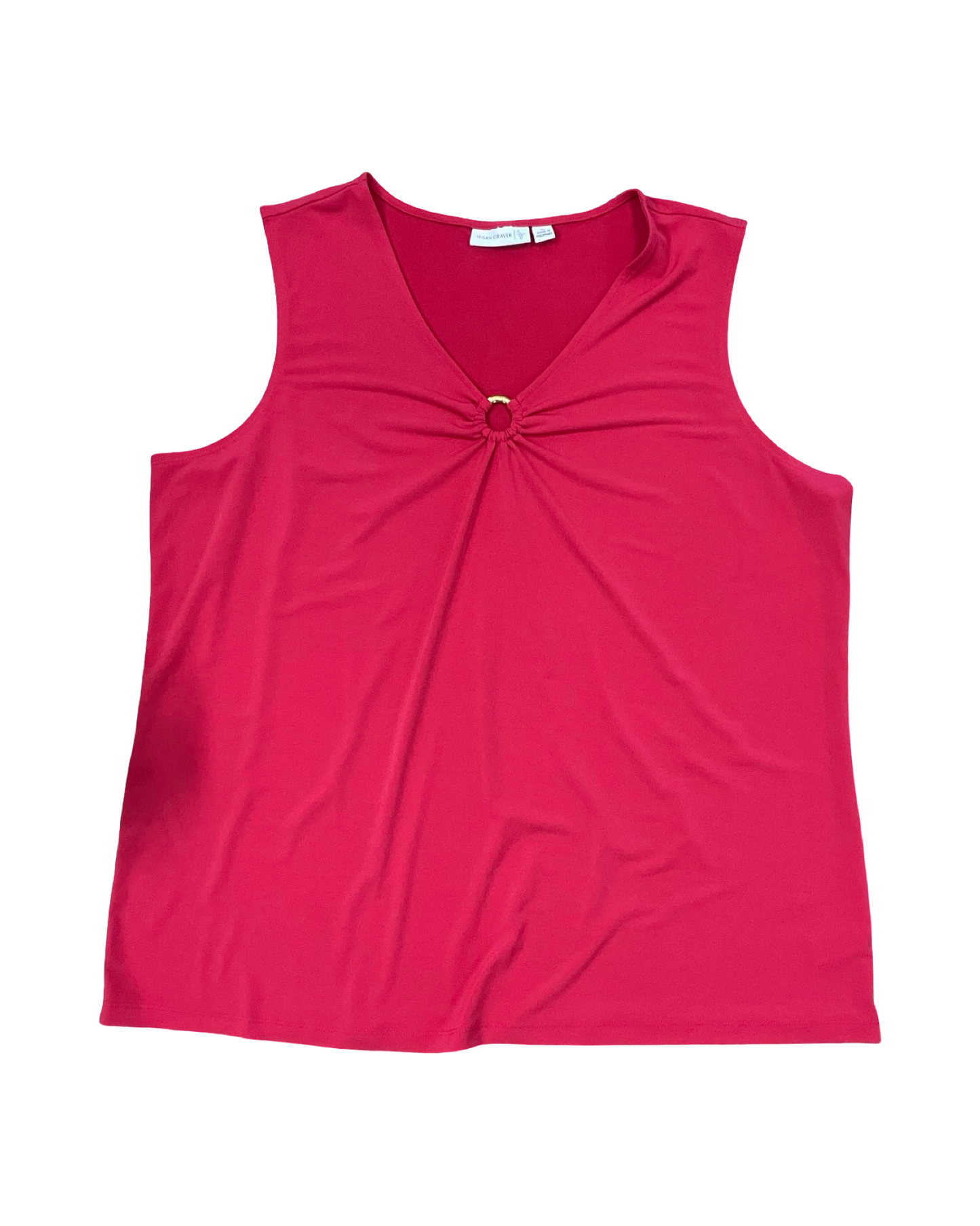 Top Sleeveless By Susan Graver In Pink, Size:Xl