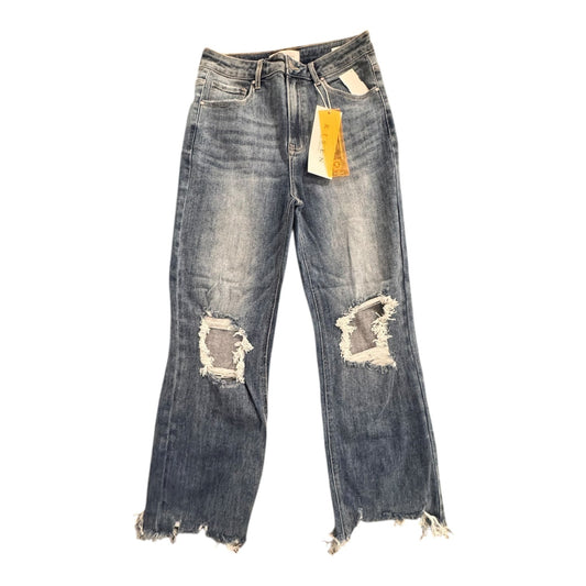 Jeans Wide Leg By Risen In Blue Denim, Size:10